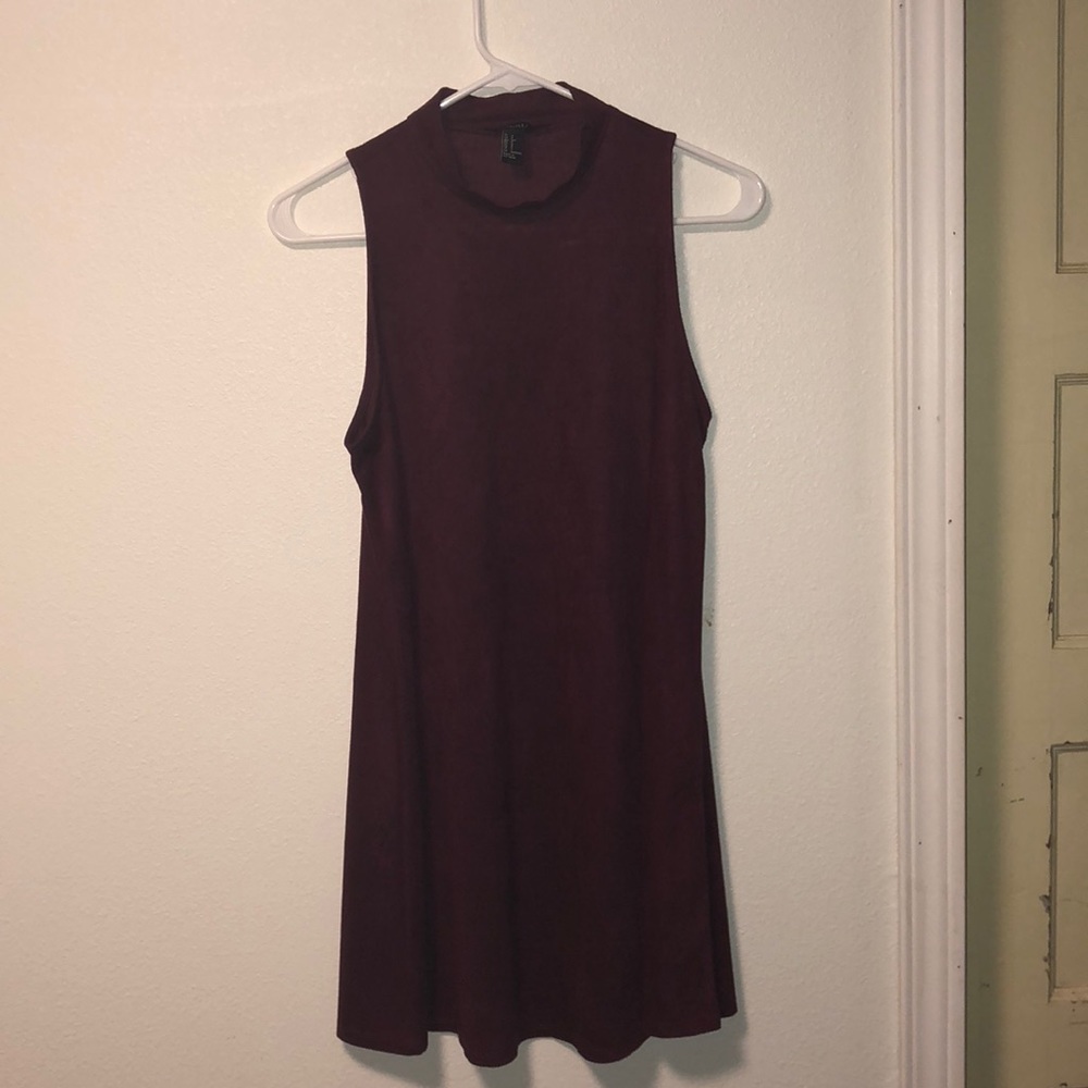 Forever 21 suede high neck dress